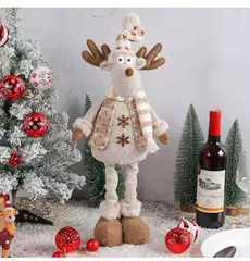 クリスマススタンド人形 雪だるま/トナカイデザイン 手作り風 インテリア装飾小物のサムネイル