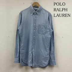 ポロラルフローレン USA製 シャンブレー 長袖 ボタンダウン デニム シャツ 裾ポニーロゴ 刺繍 サイズ15 1/2 メンズ - ISItems【USED】【古着】【中古】50148769