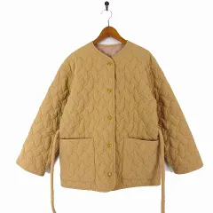 スティーブンアラン Steven Alan コットン シュリンク キルティングブルゾン ジャケット リバーシブル COTTON SHRINK QUILTED BLOSON ベージュ 薄橙色 F タグ付 美品 近年モデルのサムネイル