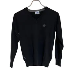 C409 J.PRESS ジェイプレス ニット セーター Ｖネック ブラック シンプル キッズ 140