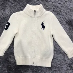 キッズ 18M ユニセックス # ポロ(POLO) ラルフ ローレン ビックポニー ジップアップ カーディガン