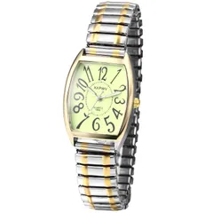 【人気商品】時計 ステンレス 四角 ローマ数字 弾性ベルト: クォーツ 精密 コピー ウォッチ 防水 セイコー時計 カッコいい バングル時計 レディース ビジネス 日常 腕時計 アラビア数字-グリーン