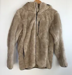 ユニクロ 防風ファーリーフリースフルジップパーカ メンズ M ベージュ 3012202512080055