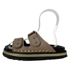 FABIO RUSCONI(ファビオルスコーニ) サンダル レディース - ピンクベージュ スタッズ レザー