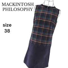 MACKINTOSH PHILOSOPHY マッキントッシュフィロソフィー ノースリーブワンピース 厚手 ノースリーブ チェック柄 ひざ丈ワンピース レディース