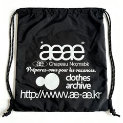 韓国大人気】aeae WEB LOGO GYM SACK ナップサック (黒) - メルカリ