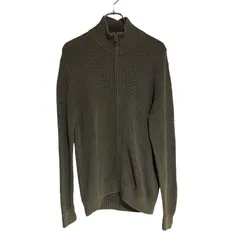 C409 J.Crew ジェイクルー ジップアップ カーディガン ニット グリーン ハイネック ダブルジップ レディース M