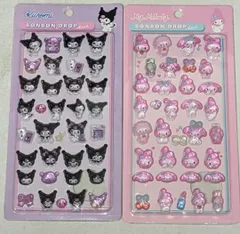 マイメロ/クロミちゃん/サンリオボンボンドロップ　キャラクター　ぷくぷくシール