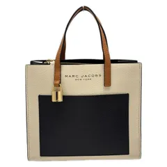MARC JACOBS(マークジェイコブス) トートバッグ美品  グラインド M0016132 アイボリー×黒×ブラウン レザー