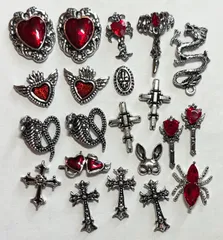 No.742 ネイルパーツ　デコパーツ　まとめ売り　地雷　ゴシック　サブカル