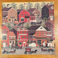 【2点セット】チャールズ・ワイソッキー 額装絵画 カントリー／ヴィンテージアート チャールズ・ワイソッキー 「76」アメリカ独立記念 額装 アメリカン