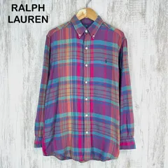 Polo by Ralph Lauren ポロバイラルフローレン ポニーロゴ刺繍 チェック 総柄 BD ダウンボタン コットン 長袖 ネルシャツ マルチカラー