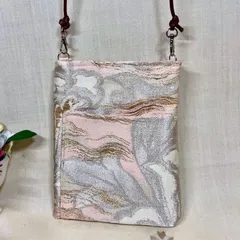 【一点物】 帯リメイクバッグ　スマホポシェット　No.44