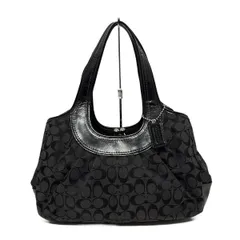 COACH(コーチ) ショルダーバッグ エルゴシグネチャープリーテッドフレームドサッチェル F14380 黒 レザー