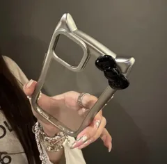 ★iphone 15Promax 用 ケース 猫耳リボン 立体 クリア 韓国 かわいい いphoneケース 人気スマホケース ネコ おしゃれ ランキング 推し活ぴったり シンプル 透明 ソフト アイフォンケース TPU 携帯カバー