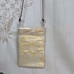 【一点物】 帯リメイクバッグ　スマホポシェット　No.46
