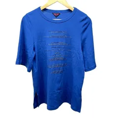 YUKITORII(ユキトリイ) 半袖Tシャツ サイズM レディース美品  - ブルー ラインストーン