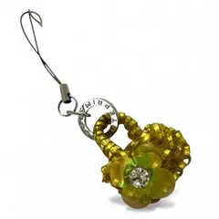 美品 ANTEPRIMA ストラップ チャーム ワイヤーミニバッグ 型 イエロー