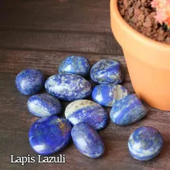 ラピスラズリ タンブル Sサイズ 1個 天然石 パワーストーン 魔除け 幸運 インテリア 置物 12月 贈り物 青紫 pasmii ほへ