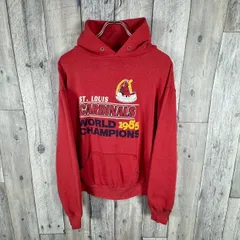 TRENCH MFG.CO.INC. ST.LOUIS CARDINALS 1985 WORLD CHAMPIONS プリント 米国製 80s ヴィンテージ スウェット スエット パーカー L サイズ