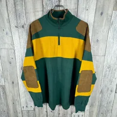 OLD ORVIS 90s オービス ショルダーパッチ エルボーパッチ ハーフジップ ロンT 長袖 Tシャツ メンズ M サイズ