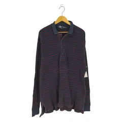 ポロバイラルフローレン Polo by RALPH LAUREN 90S USA製 スモールポニー刺繍 ワッフル ボーダー ポロシャツ メンズ import：M 