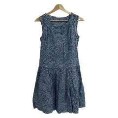 マッキントッシュフィロソフィー ワンピース レディース - 白×ブルーグリーン×マルチ クルーネック/ノースリーブ/ひざ丈