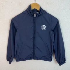 DIESEL ディーゼル ナイロンジャケット パーカー ロゴプリント ネイビー　キッズ 古着 ストリート モード