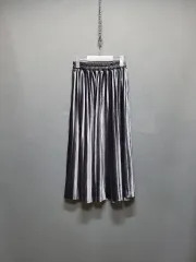 ベルベット プリーツ ロング スカート