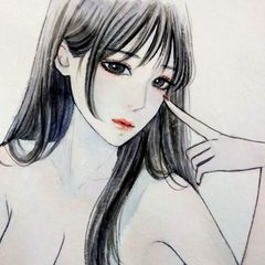 肉筆原画 水墨画 絵画 日本画 ドローイング 和装 美人画 - メルカリ