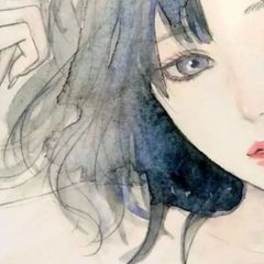 肉筆原画 水墨画 絵画 日本画 ドローイング 和装 美人画 - メルカリ