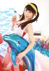 【中古】生写真(女性) 上野優華/膝上・衣装白赤チェック柄・サンバイザー・右手水鉄砲・左手イルカの浮き輪・体左向き/CD「恋日記/Summer Mission[初回限定盤B](KICM-91692)」封入特典