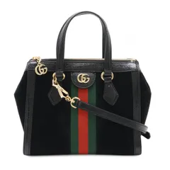 GUCCI グッチ オフィディア GG スモール ハンドバッグ ミニバッグ 2WAY ショルダーバッグ スエード パテントレザー ブラック ゴールド金具 547551