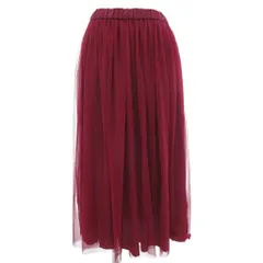 シップス SHIPS チュールリバーシブルスカート イージー ギャザー ミモレ ロング 紫 パープル /JS ■YHS2