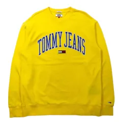 TOMMY JEANS クラシックロゴトレーナー スウェット L イエロー コットン RELAXED FIT ビッグサイズ DM0DM06261