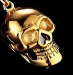 【N014】ネックレス　メンズ　ゴールド　骸骨　スカル　ドクロ　アクセサリー