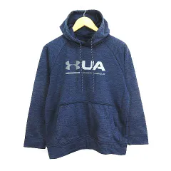 アンダーアーマー UNDER ARMOUR 1313509 パーカー トップス 長袖 プルオーバー コールドギア ロゴ 裏フリース SM ネイビー スポーツウェア ※EKM
