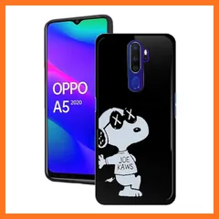 【新品】 FOR OPPO A 5 2020スマートフォンケース耐衝撃TPU背面アイデア黒かわいい柄スマートフォンケースFOR OPPO A 5 2020全面保護ケース落下防止（サングラス犬） 0