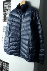 アディダス ダウン アウター ジャケット 軽量 ネイビー グースダウン-164D3
