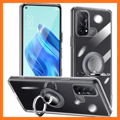 【新品】 対応 OPPO Reno5 A ケース A101OP A103OP CPH2199 リング付き 透明 オッポ リノ 5A スマホケース リング クリア シリコン 薄型 スタンド機能 耐久 滑り止め（OPPO Reno5 A クリア） 0