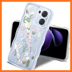 【新品】 【BARDATS】For OPPO Reno 13A ケース クリア ソフト シリコン 小さな新鮮でかわいい波ファッションフラワーカラー 超軽量 衝撃防止 落下防止 超薄型 防指紋 TPU 保護 ケース カバー レンズ保護 ストラップホール付き  1