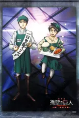 【中古】タペストリー エレン＆リヴァイ(スタッフ風) B2タペストリー 「Blu-ray/DVD 劇場版『進撃の巨人』 後編～自由の翼～」 アニメイト購入特典