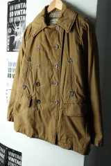 W(S-M) ザラ ジップアップ ウィンドブレーカー アウター ジャケット マウンテンパーカー ブラウン アメカジ -164ED