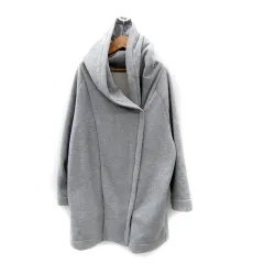 ロデオクラウンズワイドボウル RODEO CROWNS WIDE BOWL RCWB コート ロング丈 フード付き 無地 ジップアップ 裏起毛 M グレー /SY21