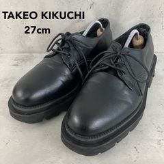 TAKEO KIKUCHI 타케오키쿠치 TK 170-09627 플랫폼 후저 더비 슈즈 외날개 블랙 블랙 27 cm상당 탱크 구두창 맨즈 가죽 신발 닥터 마틴풍 모드 ■■