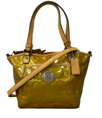 コーチ 2WAYハンドバッグ ショルダーバッグ エナメル シグネチャー F20096 レディース COACH