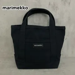 Marimekko マリメッコ トートバッグ キャンバス 生地 ミニトート ランチバッグ 黒 ブラック ロゴ シンプル エコバッグ カジュアル おしゃれ かわいい 小さめ ★ ■■