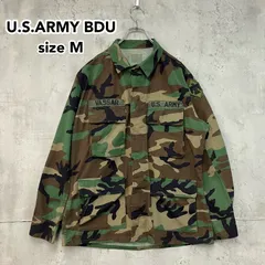 99年製 U.S.ARMY BDUジャケット ミリタリー MEDIUM SHORT VASSAR 米軍実物 ウッドランドカモ 迷彩 50/50 N/Cリップストップ 古着 ★ ■■