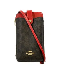 美品 コーチ ショルダーバッグ 斜め掛け スマホショルダー シグネチャー レディース COACH