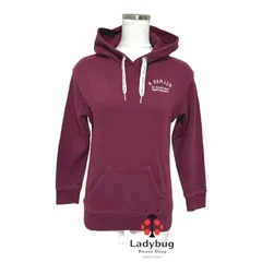 ポンポネットジュニア　女の子 140 フード付き トレーナー パーカー 長袖 えんじ 赤系 キッズ ジュニア ブランド おしゃれ 通学 秋冬 カジュアル 可愛い 人気 おすすめ 美品